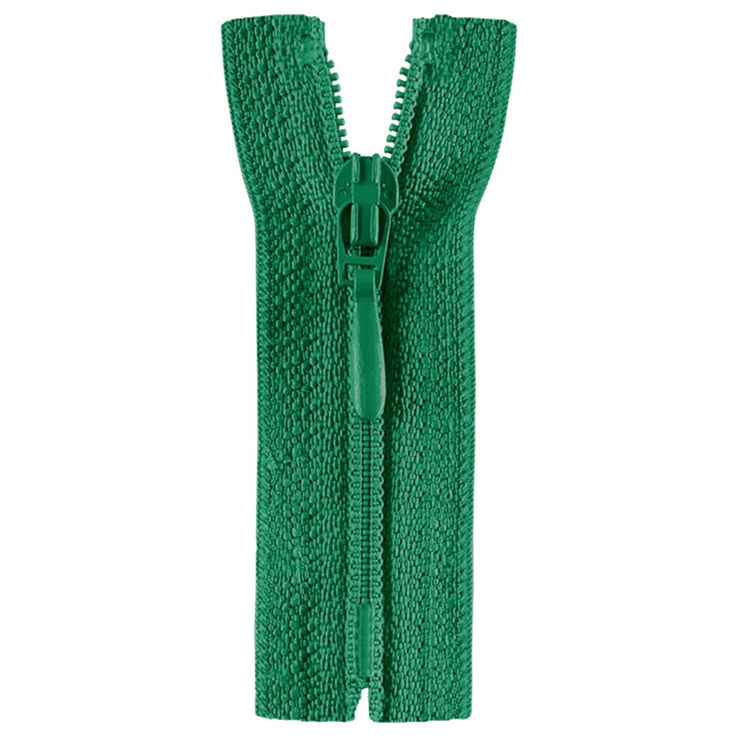 Reißverschluss nicht teilbar, Kunststoffspirale, grün, 40 cm