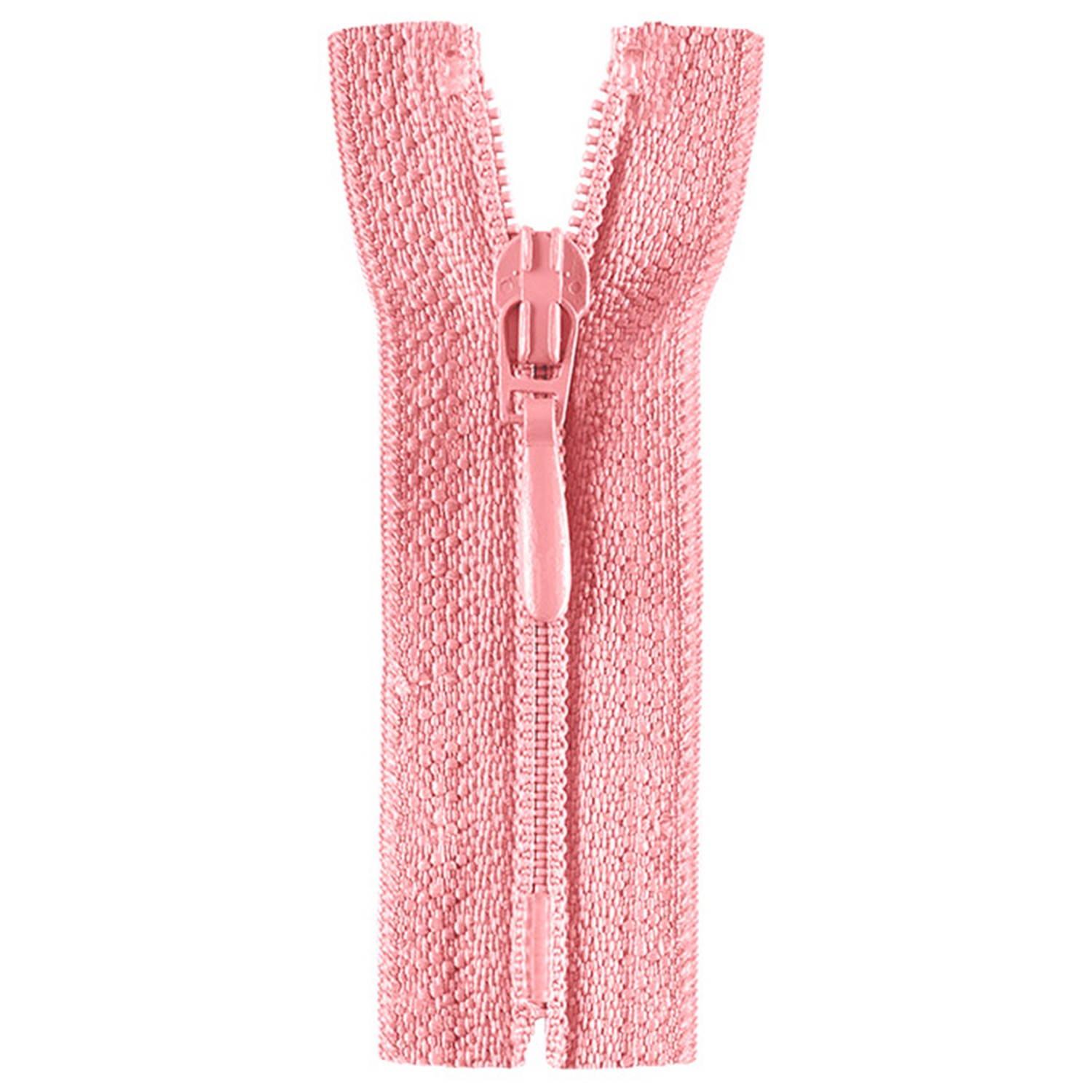 Reißverschluss nicht teilbar, Kunststoffspirale, rosa, 18 cm