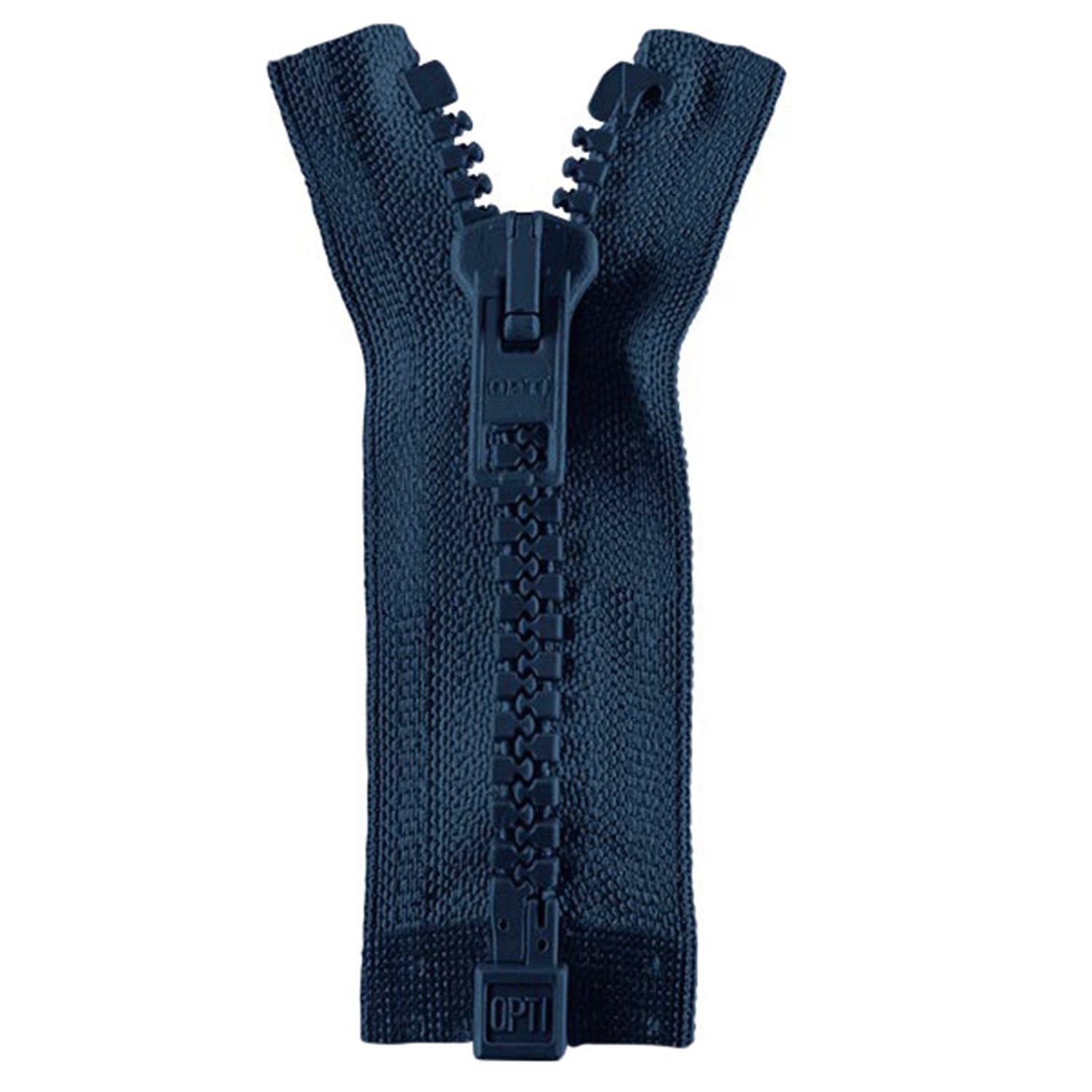 Reißverschluss teilbar, Kunststoffzähnchen, dunkelblau, 60 cm