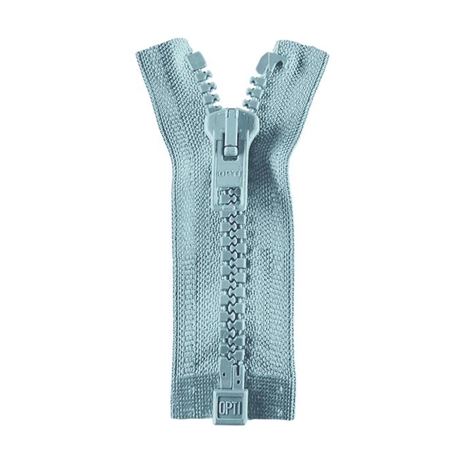 Reißverschluss teilbar, Kunststoffzähnchen, hellblau, 60 cm