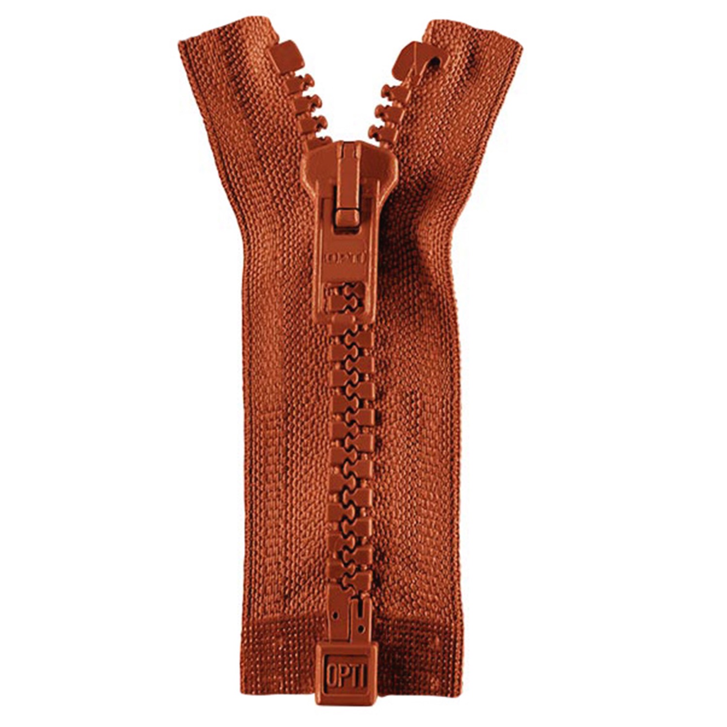 Reißverschluss teilbar, Kunststoffzähnchen, Rost, 30 cm