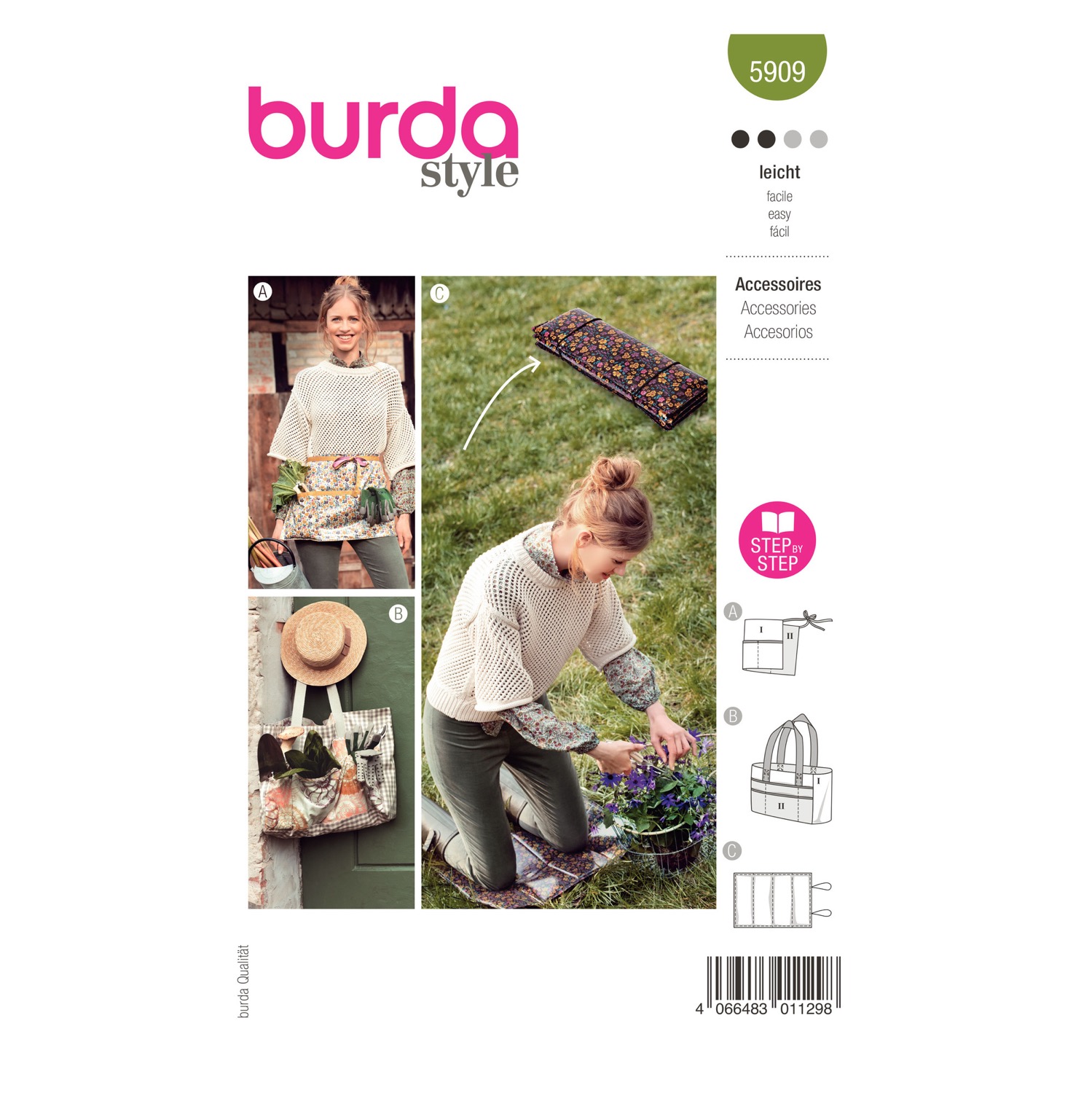 Schnittmuster Burda style, Accessoire, Grün
