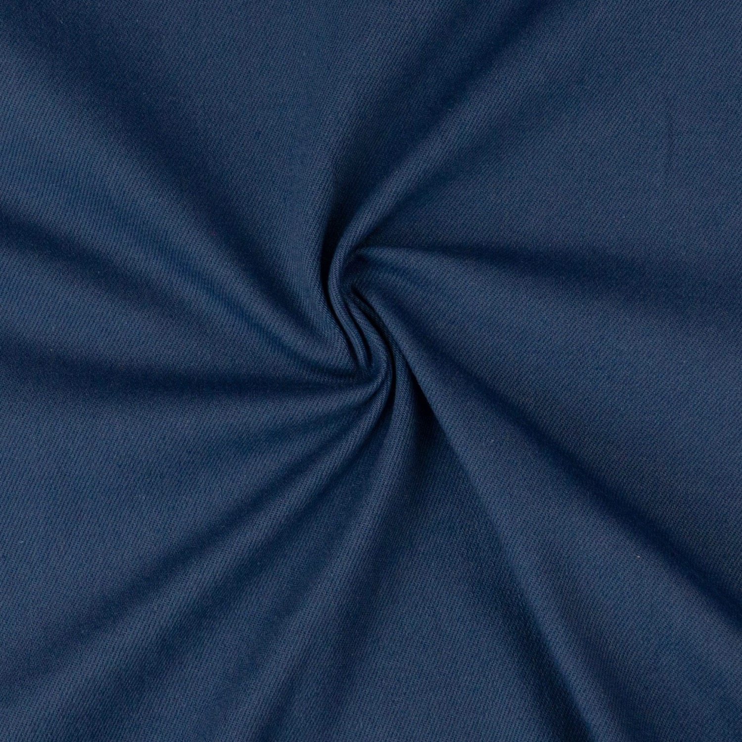 Elastischer Baumwollstoff, Köper, dunkelblau, uni