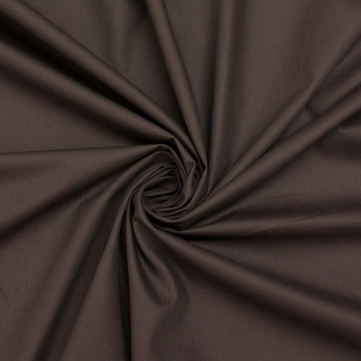 Baumwollstoff, Cretonne, taupe dunkel, uni