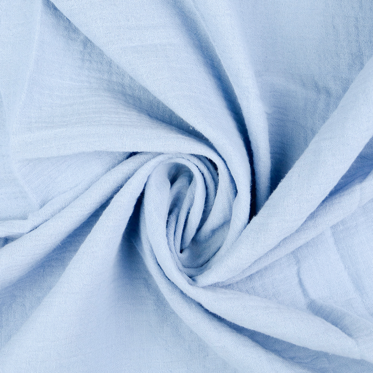 Baumwollstoff, Musselin, hellblau, uni