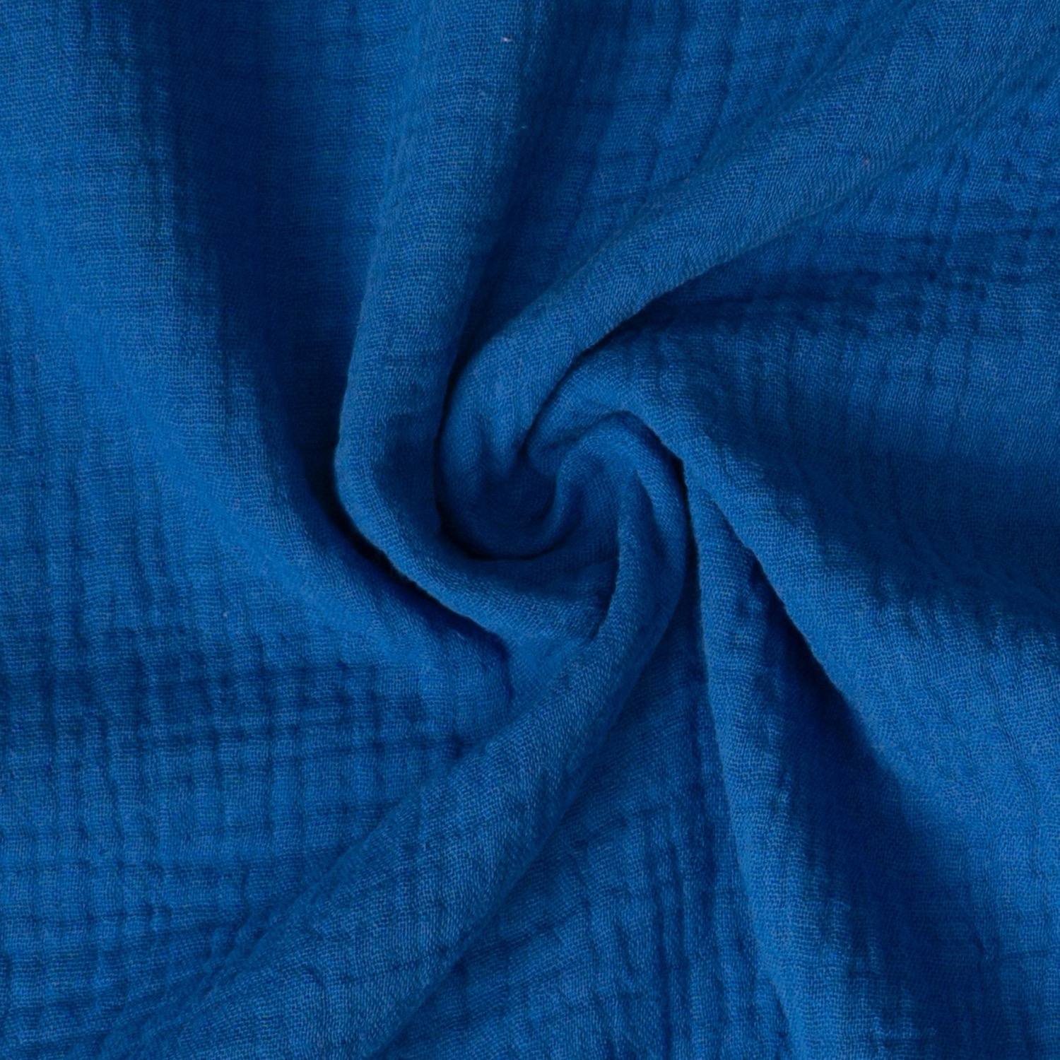 Baumwollstoff, Musselin, royalblau, uni