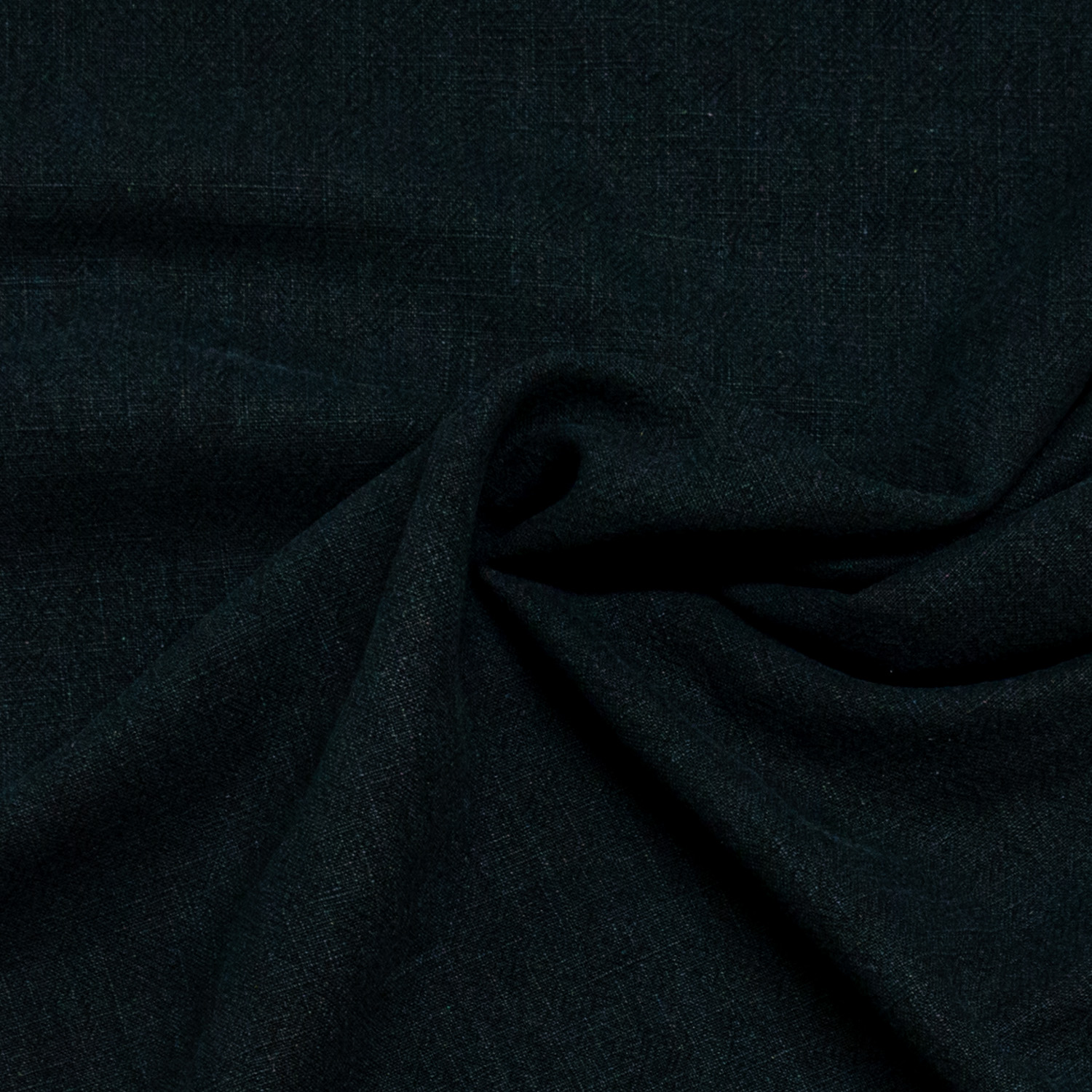 Leinenstoff, schwarz, uni, stonewashed