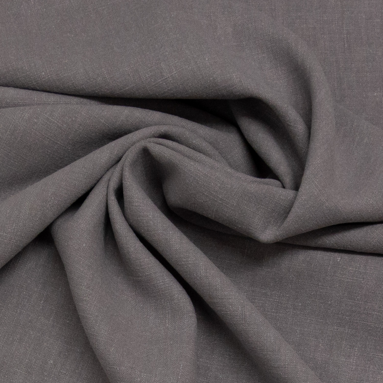 Leinenstoff, warmes grau, uni, stonewashed