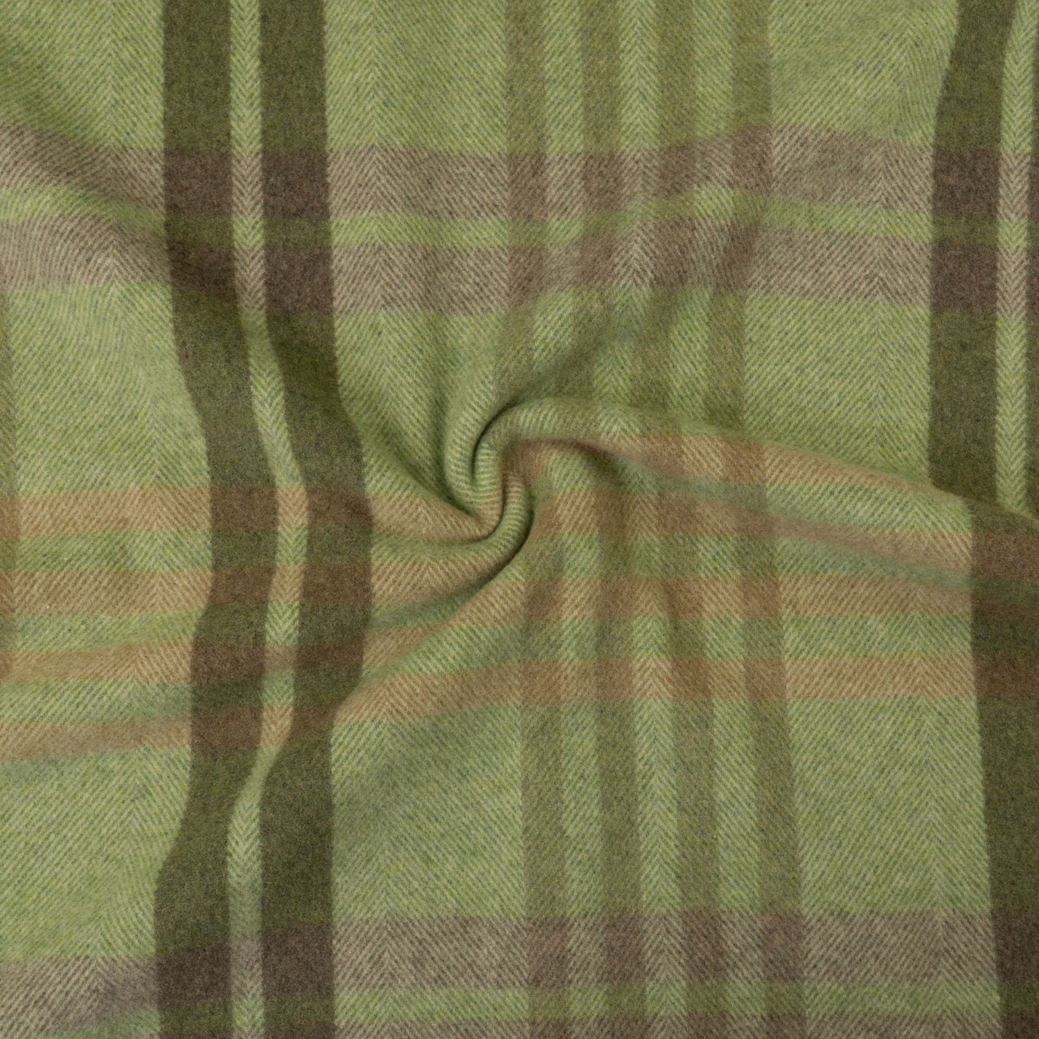 Wollstoff, Mantelvelour, brauntöne, grün, Webkaro
