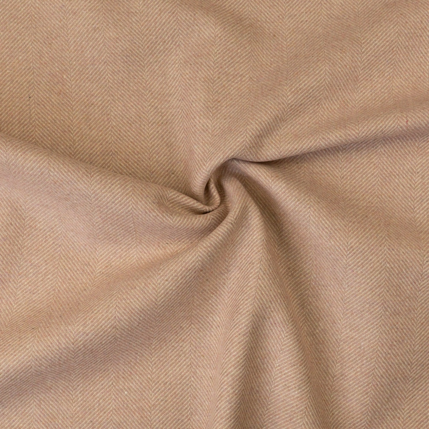 Wollstoff, Streichgarn, rosa, offwhite, Fischgrat