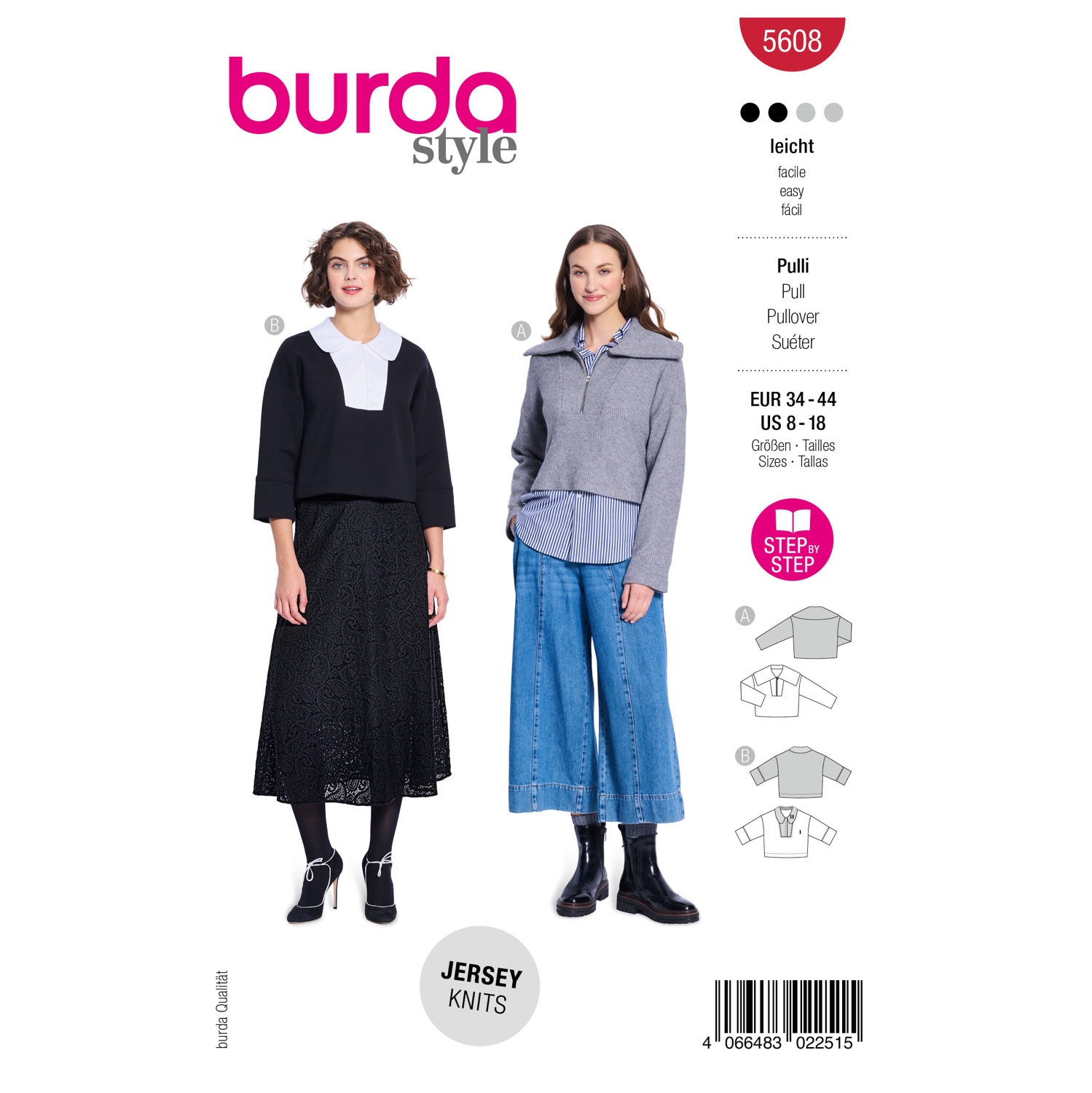 Schnittmuster Burda style, Top, rot