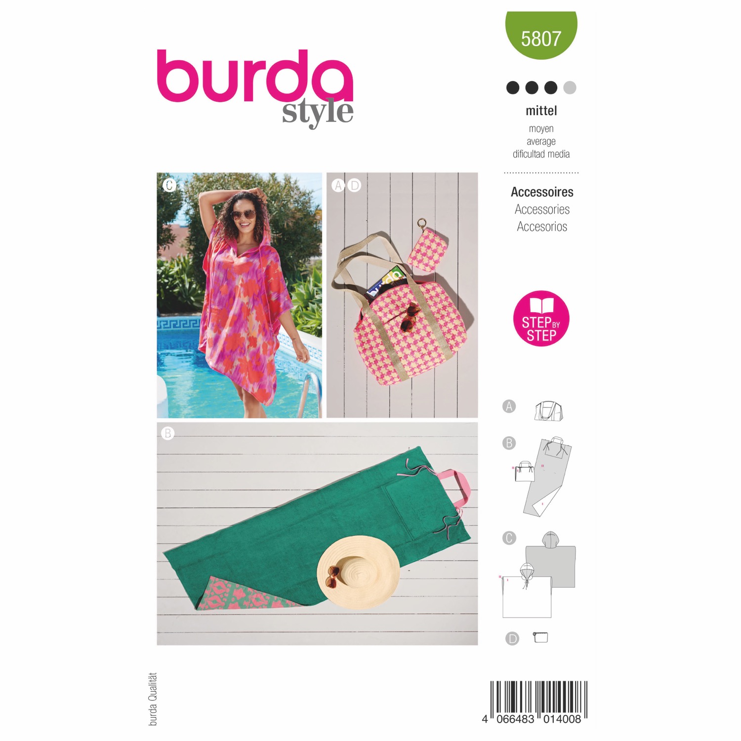 Schnittmuster Burda style, Accessoire, grün