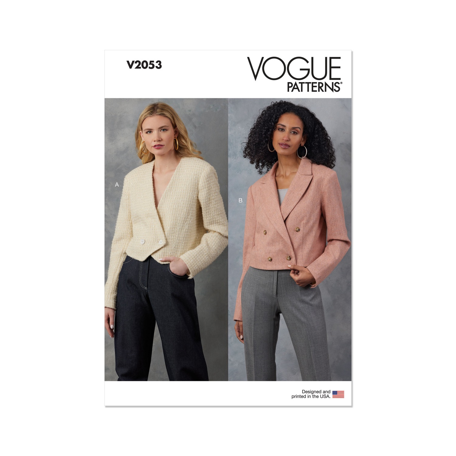 Einzelschnittmuster Vogue, kleine Größen, Jacke, grün