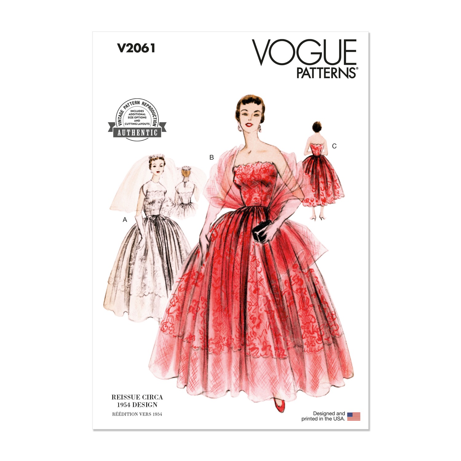Einzelschnittmuster Vogue, Kleid, große Größen, orange