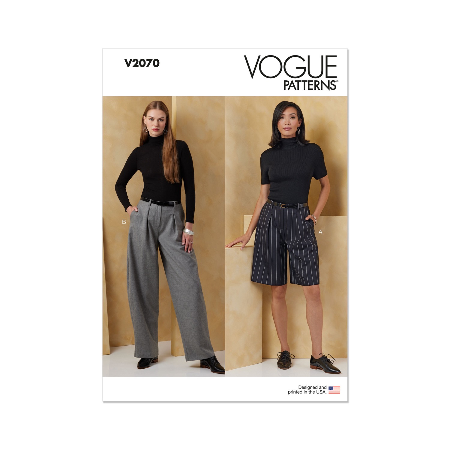 Einzelschnittmuster Vogue, große Größen, Hose, Grün