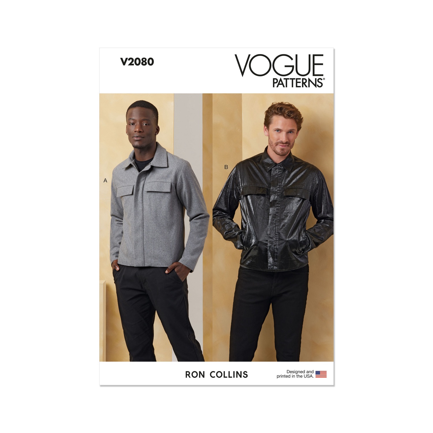 Einzelschnittmuster Vogue, kleine Größen, Jacke, Herrenmode, orange