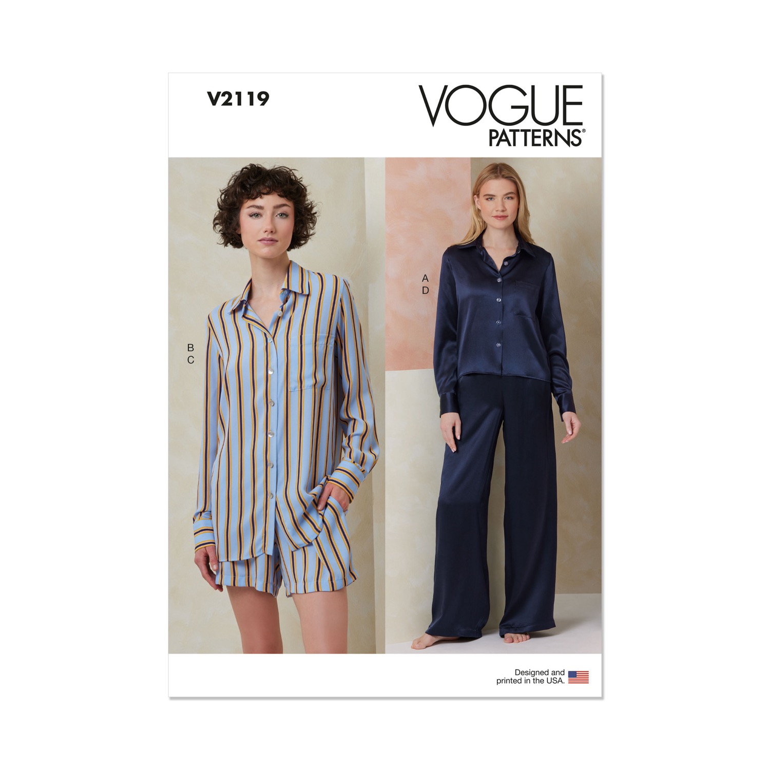 Einzelschnittmuster Vogue, kleine Größen, große Größen, Homewear, grün