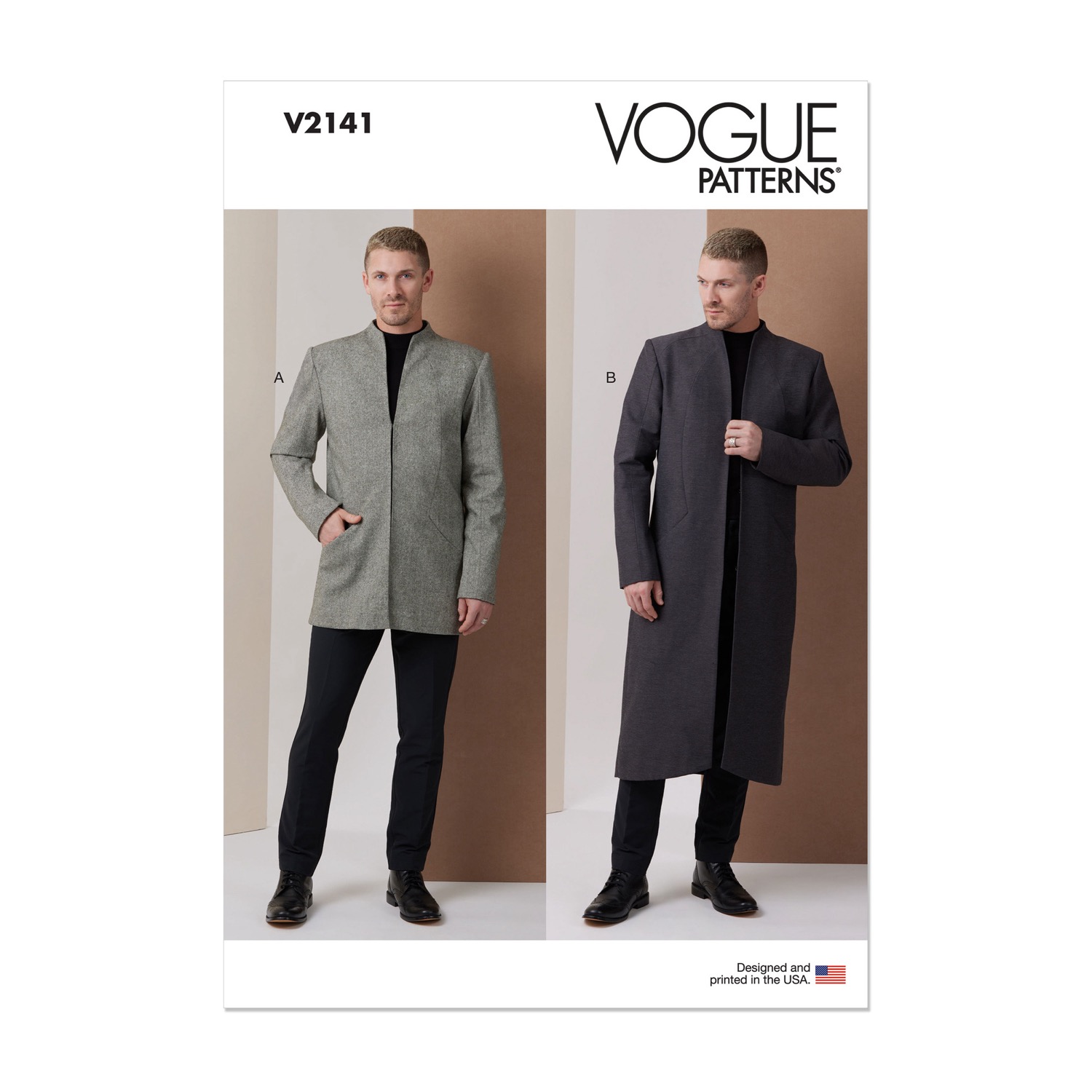Einzelschnittmuster Vogue, kleine Größen, Herrenmode, Jacke, Grün