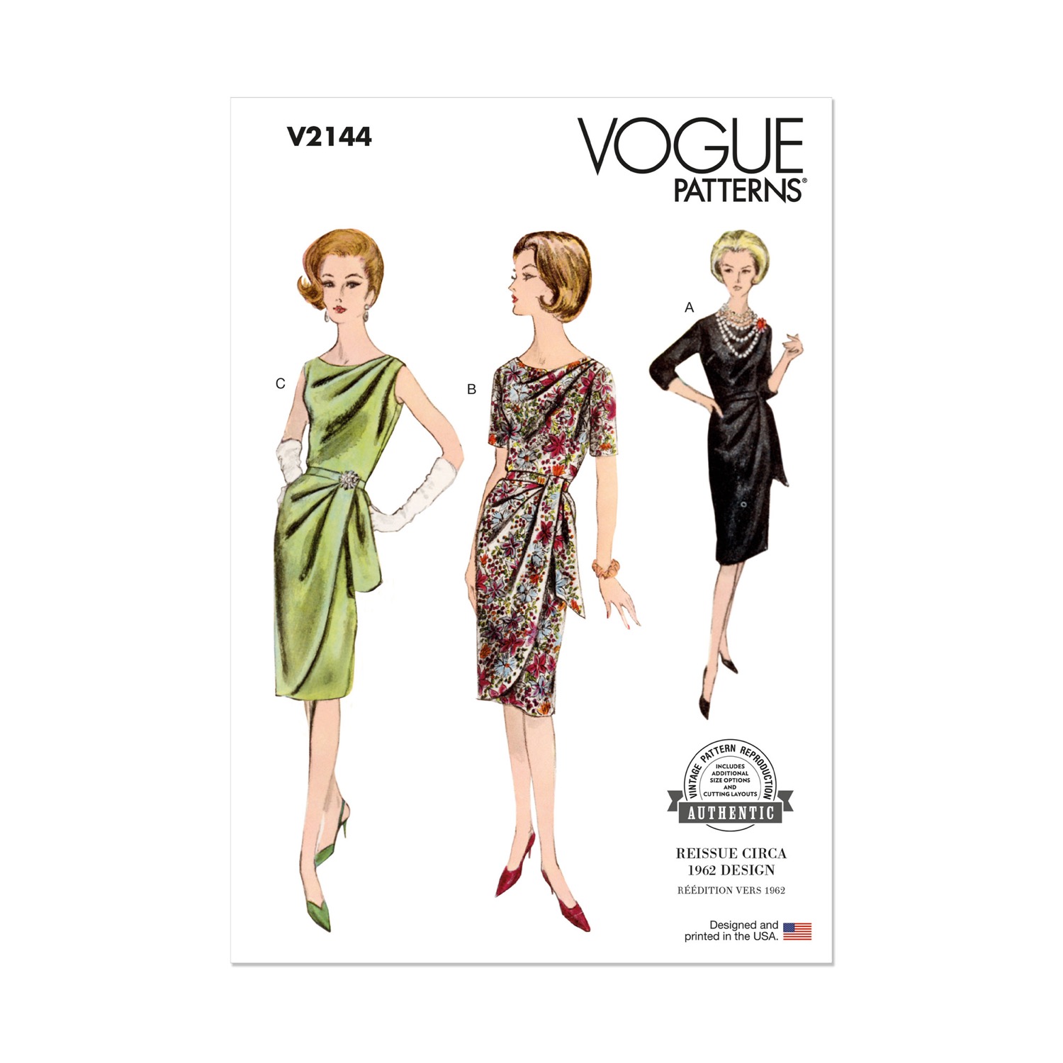 Einzelschnittmuster Vogue, kleine Größen, Kleid, orange