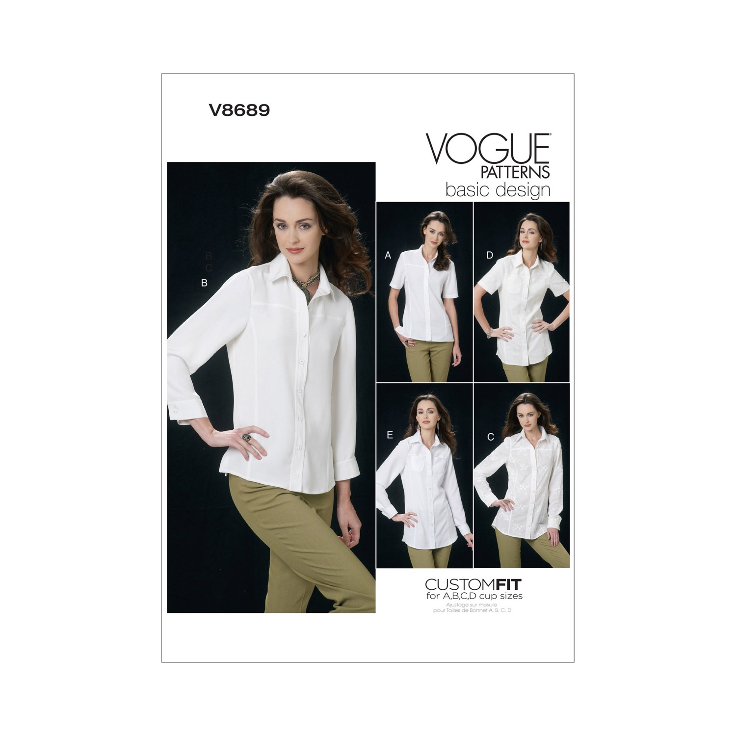 Einzelschnittmuster Vogue, kleine Größen, Top, Grün
