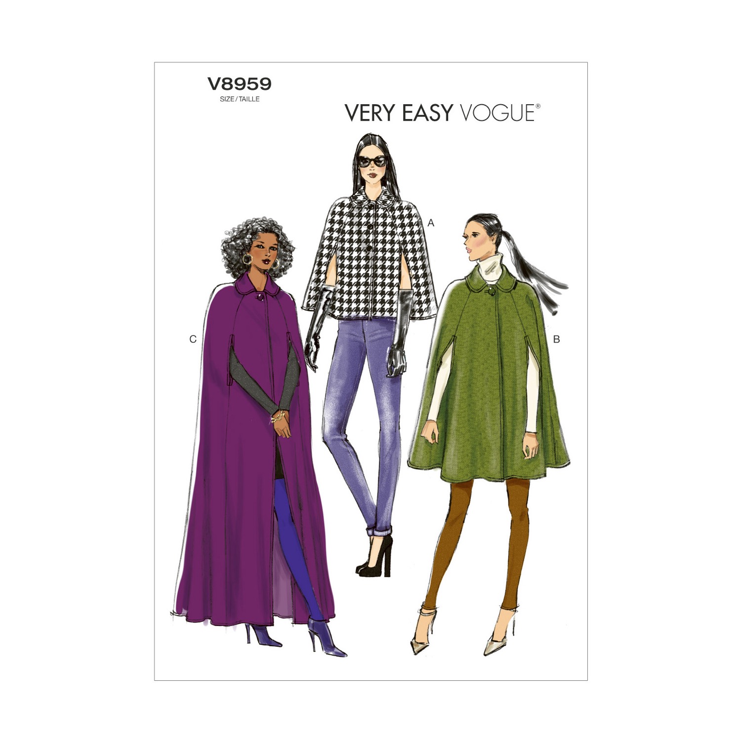 Einzelschnittmuster Vogue, kleine Größen, Jacke, Rot