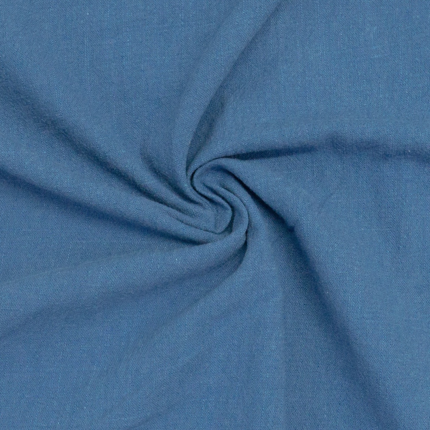 Baumwollstoff, Cretonne, blau, uni, stonewashed
