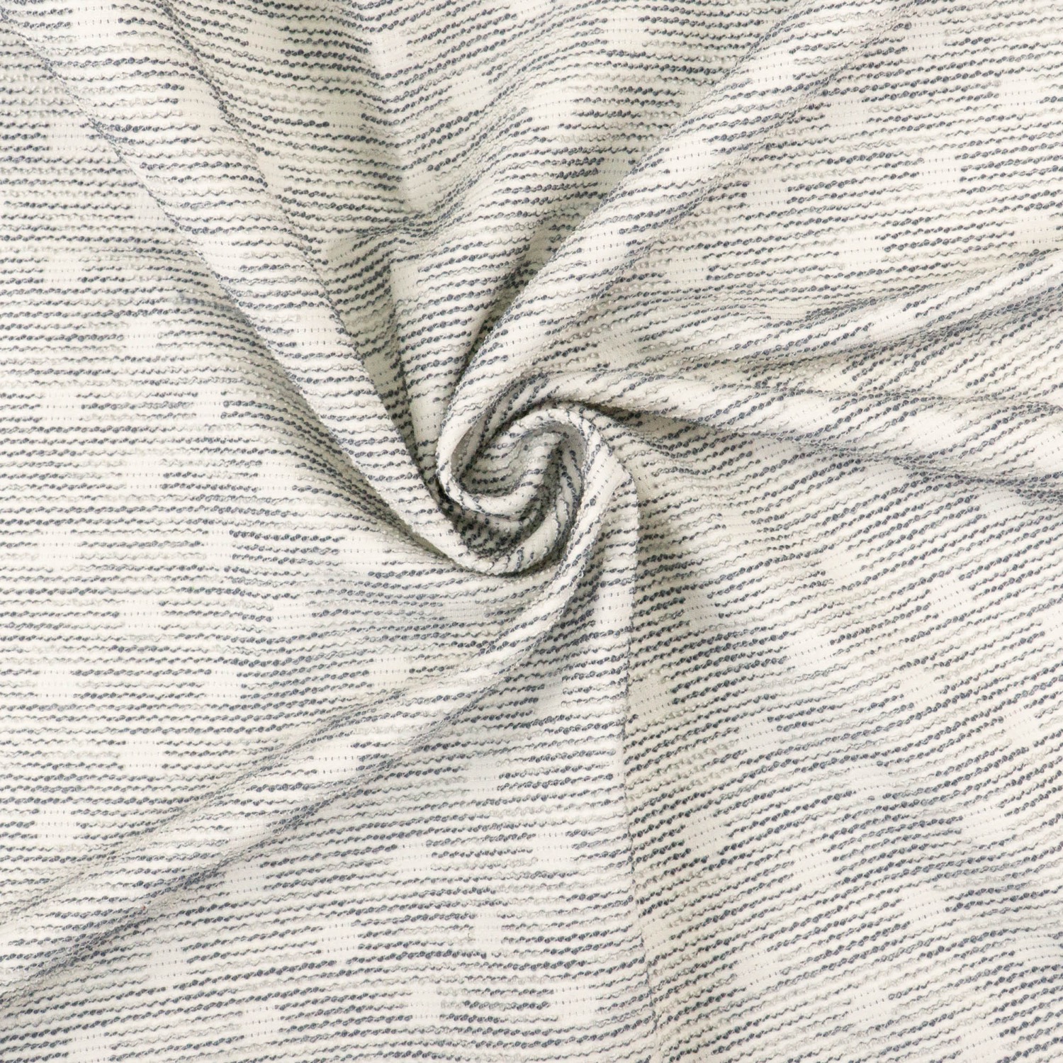 Jacquard, offwhite, blaugrau, Punkte, Streifen