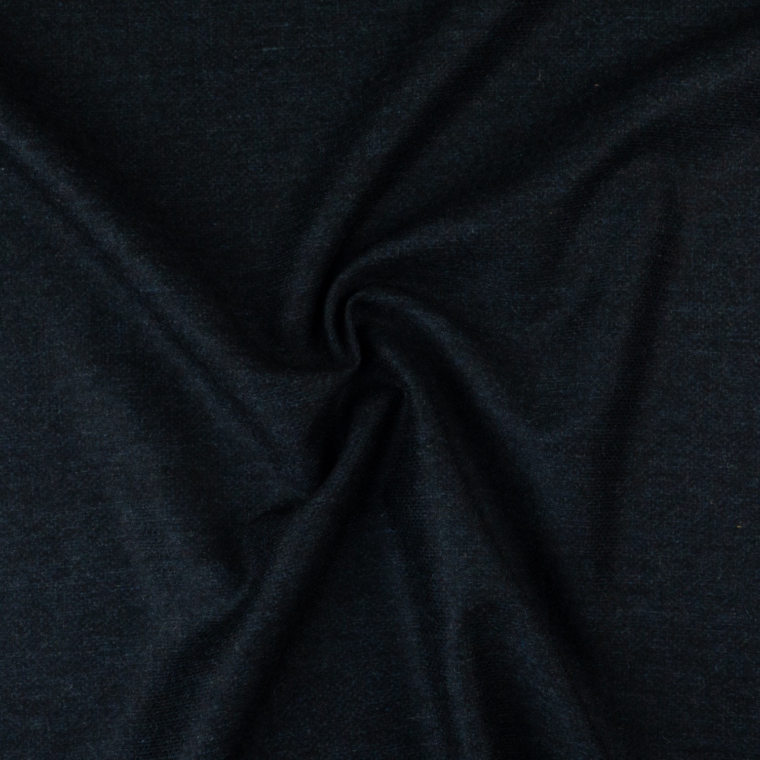 Wollstoff, Streichgarn, schwarz, dunkelblau, bicolor