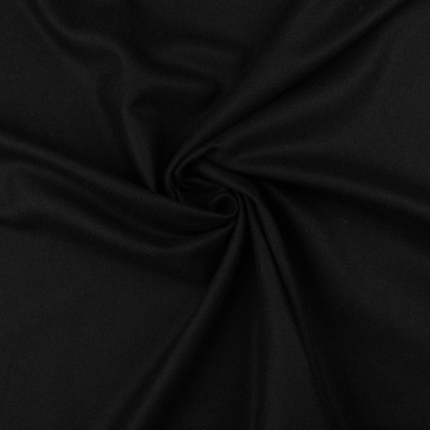 Wollstoff, Velour, schwarz, uni