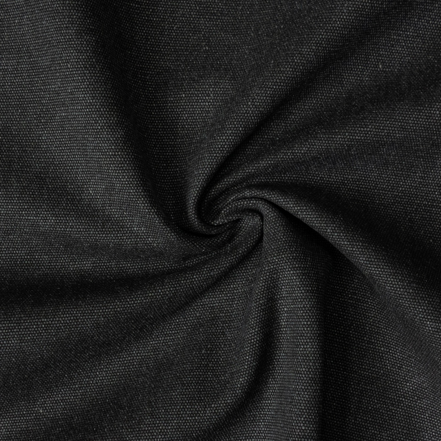 Robuster Baumwollstoff, Canvasstoff, schwarz, uni, used Look