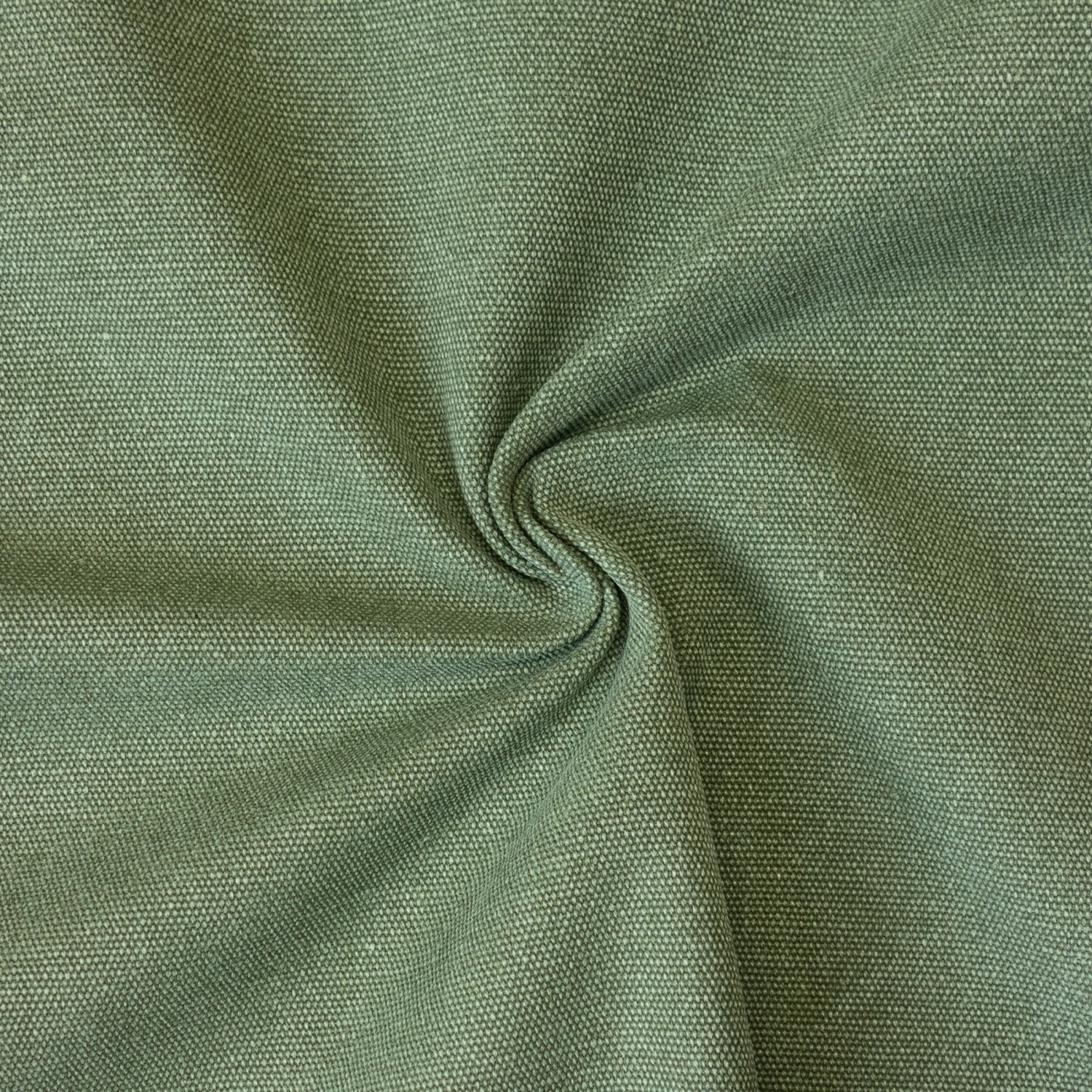 Robuster Baumwollstoff, Canvasstoff, graugrün, uni, used Look