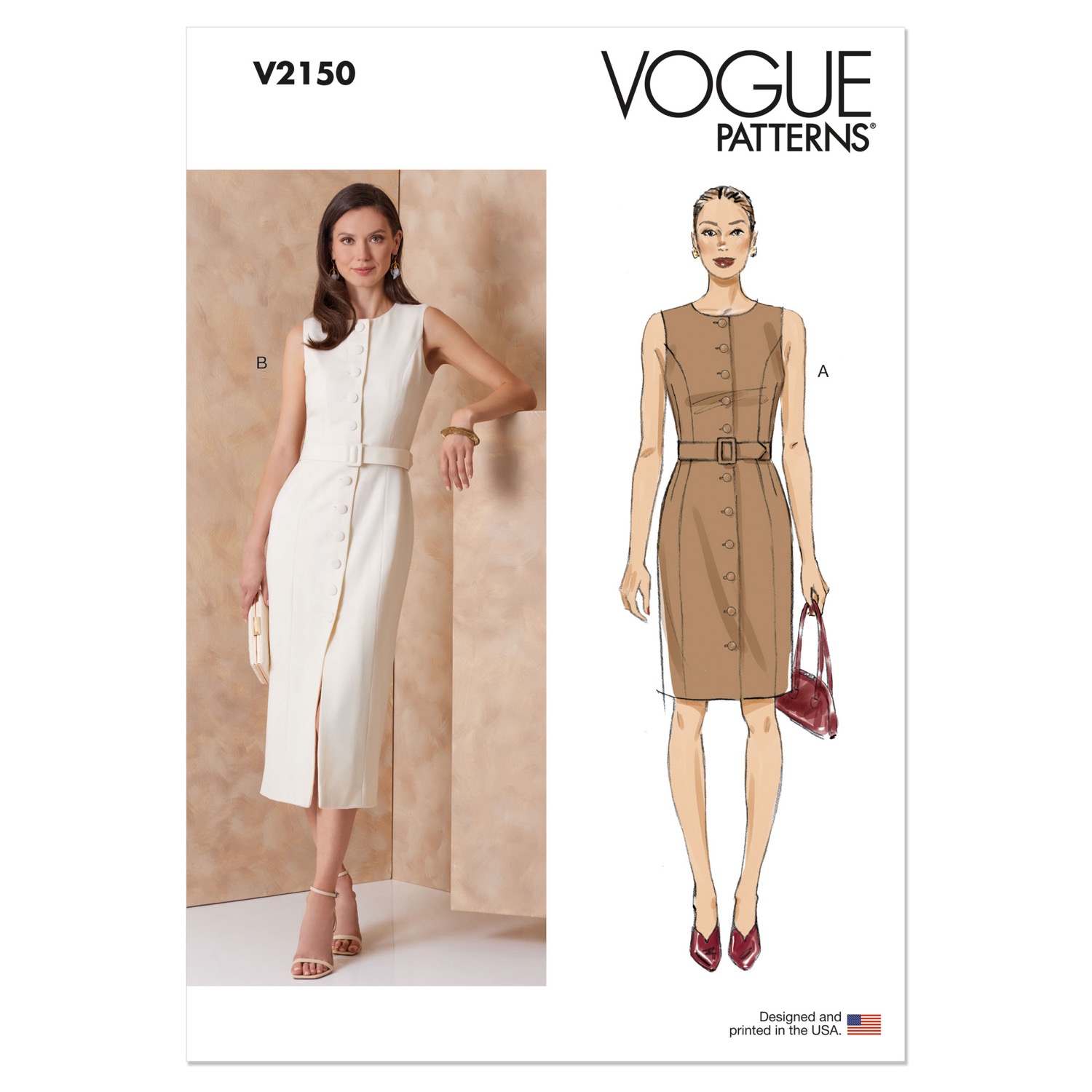 Einzelschnittmuster Vogue, Kleid, kleine Größen, grün