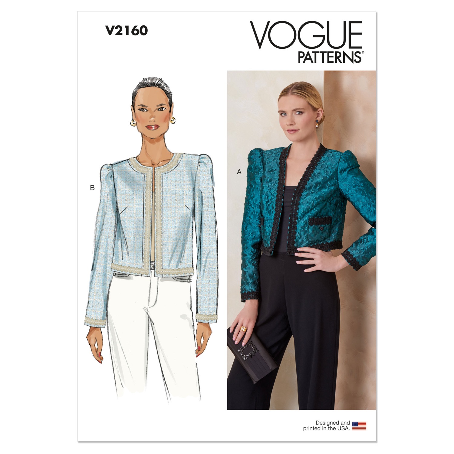 Einzelschnittmuster Vogue, Jacke, kleine Größen, grün