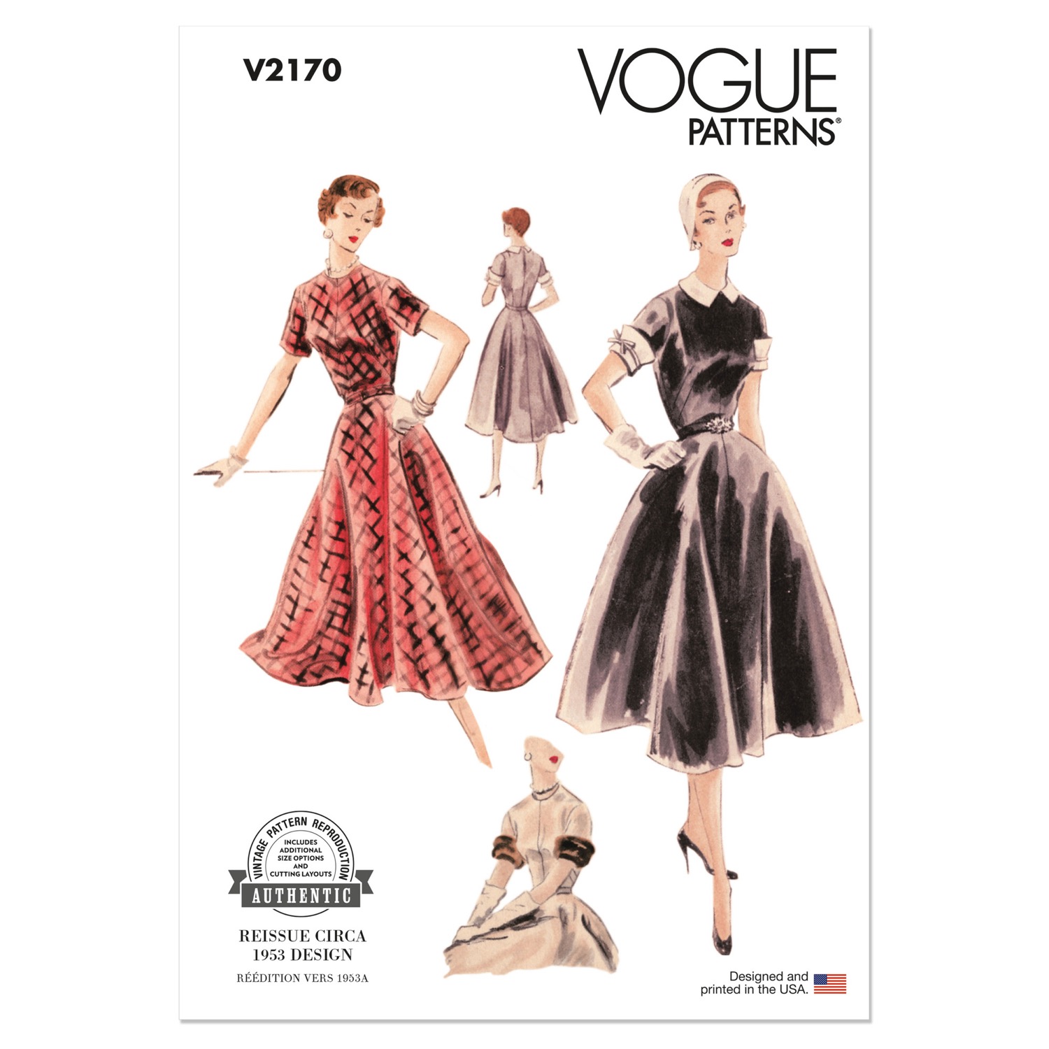 Einzelschnittmuster Vogue, Kleid, große Größen, orange