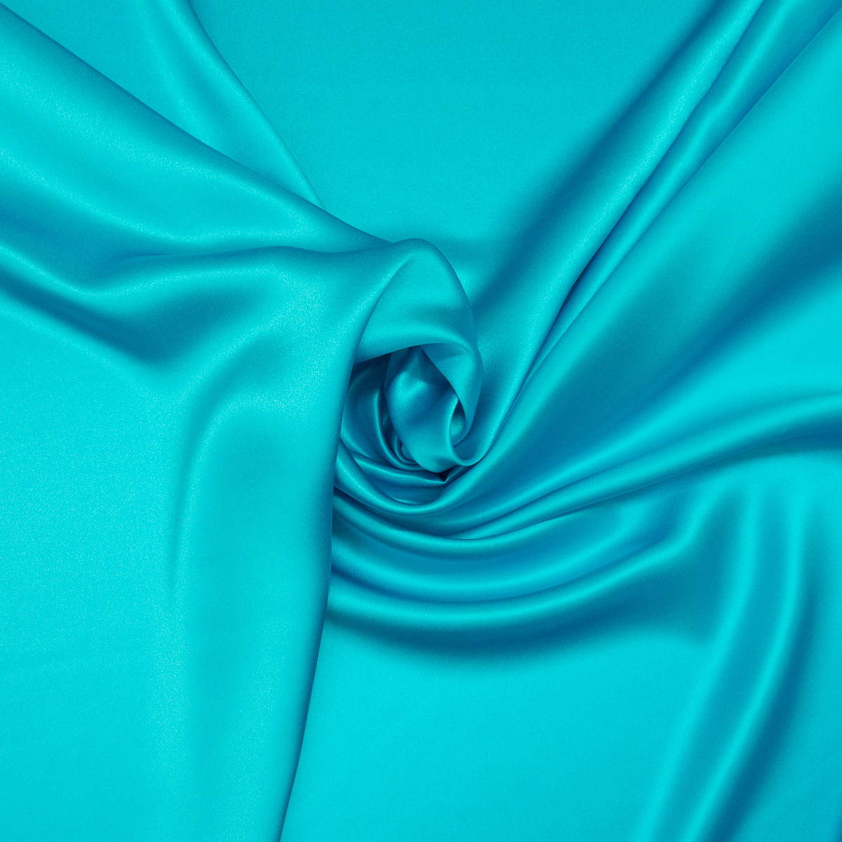 Seidenstoff, Satin, türkis, uni